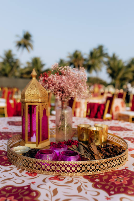 Prachi & Subham: mehendi décor at ITC Grand Goa